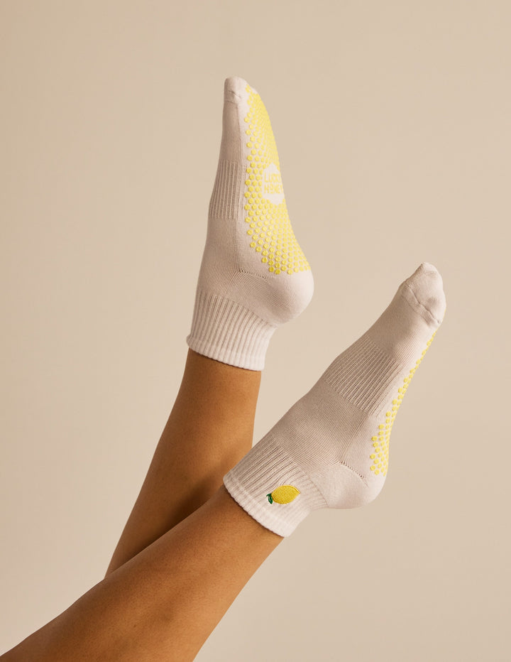 The Soho Grip Sock - Lemon